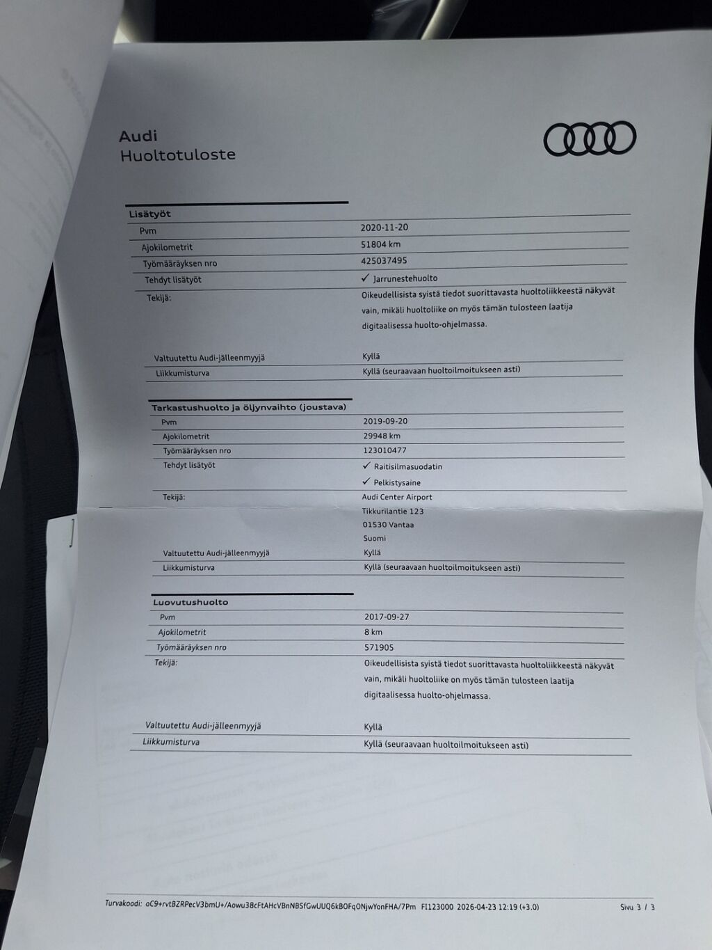 Audi A4 allroad quattro 2017 Sininen