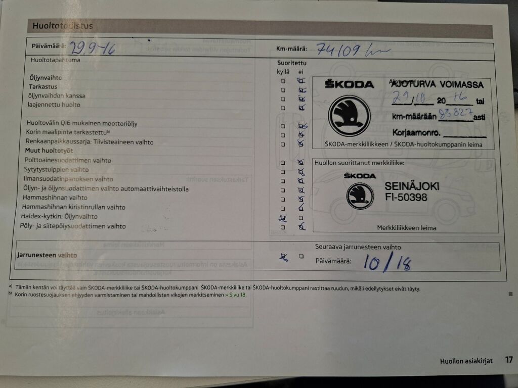 Skoda Octavia 2013 Valkoinen