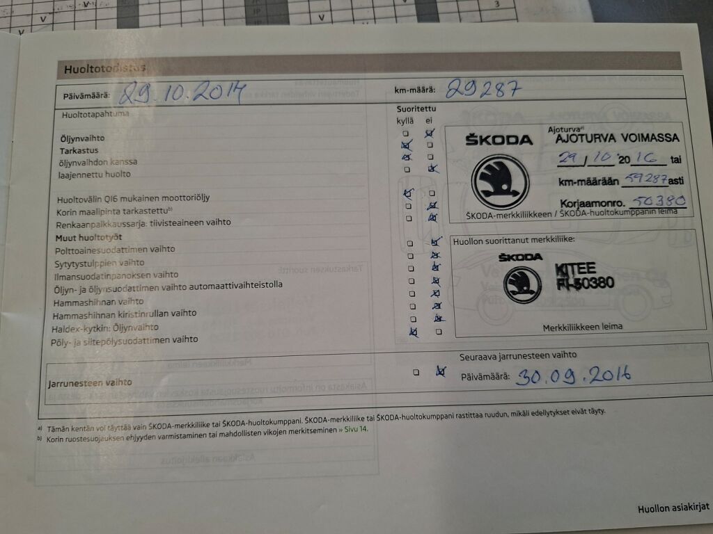 Skoda Octavia 2013 Valkoinen