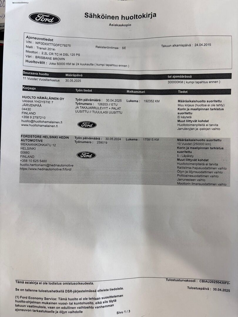Ford Transit 2015 Harmaa