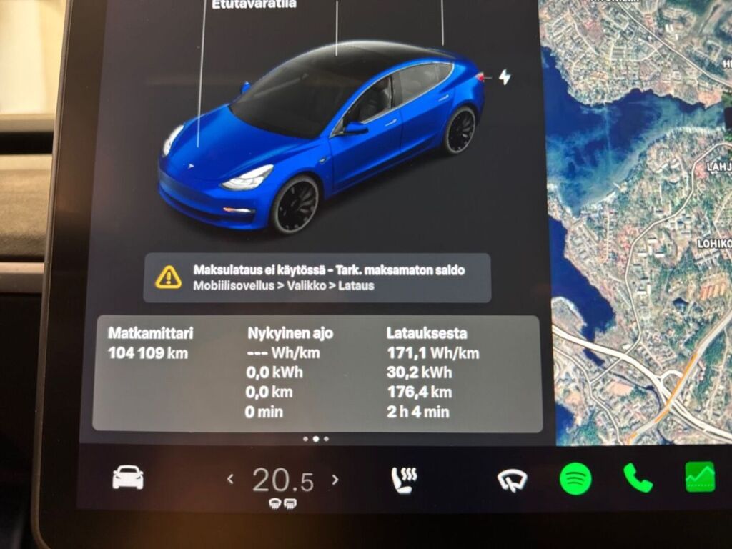 Tesla Model 3 2021 Sininen