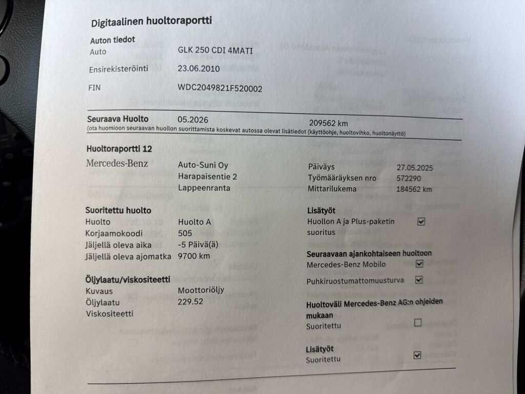 Mercedes-Benz GLK 2010 Musta