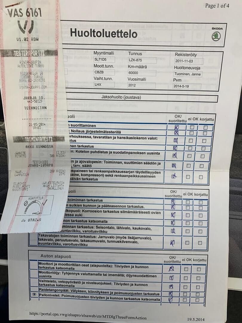 Skoda Yeti 2011 Valkoinen