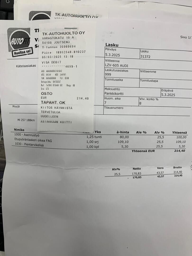 Audi A4 2012 Punainen