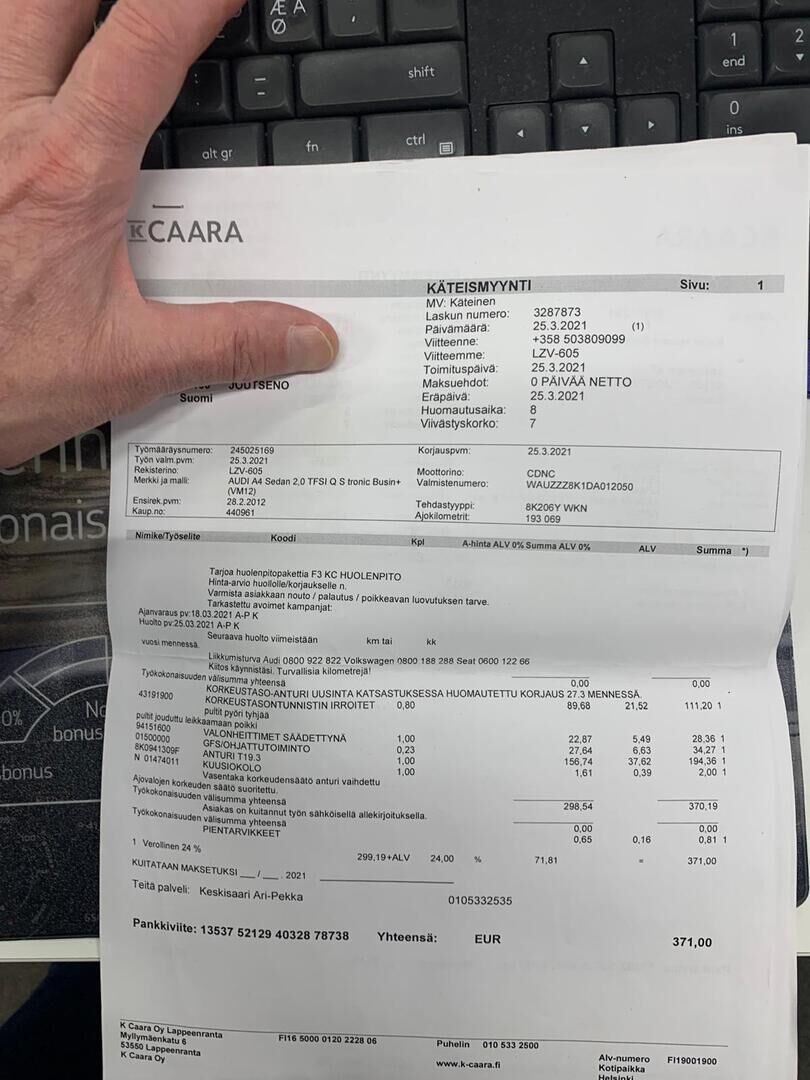 Audi A4 2012 Punainen