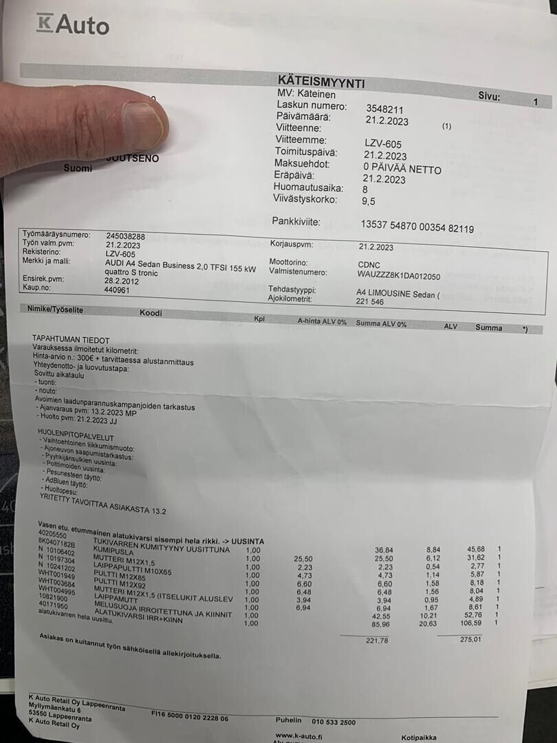 Audi A4 2012 Punainen