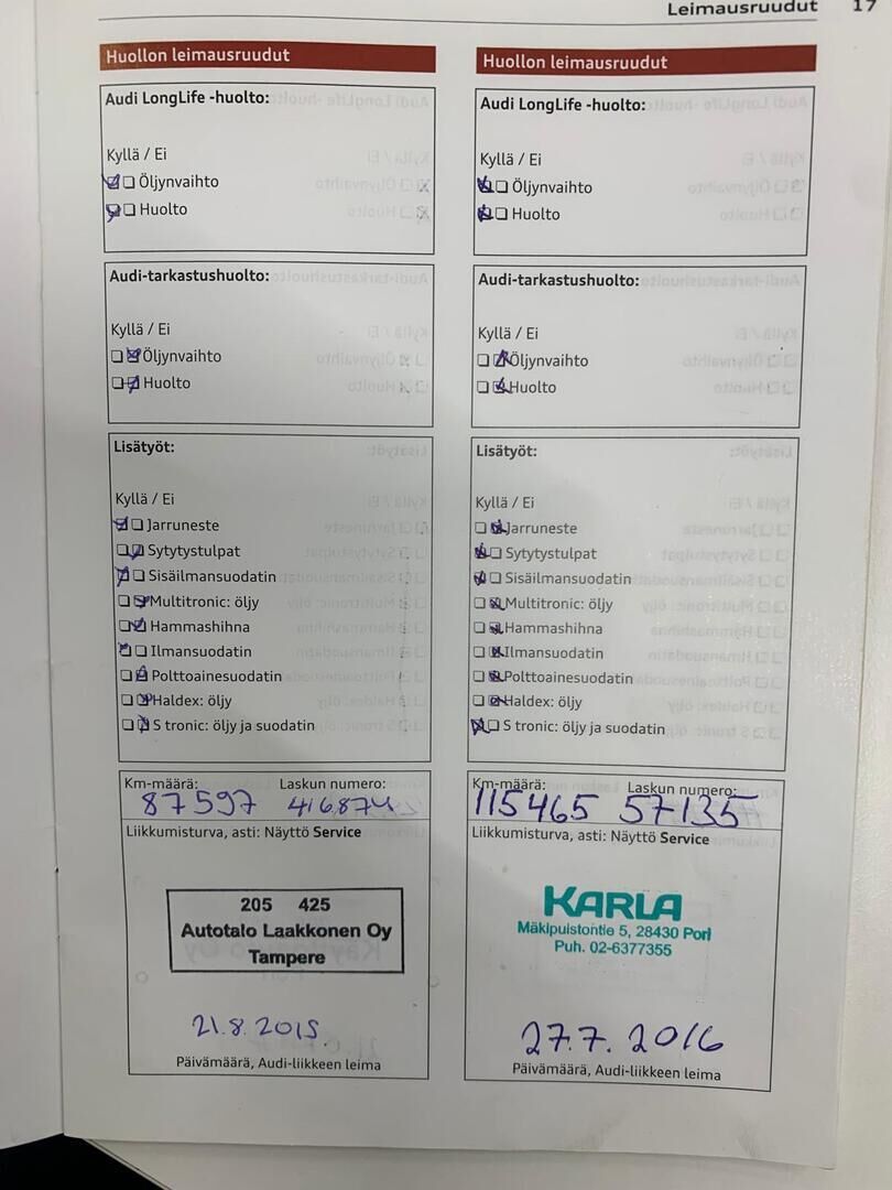 Audi A4 2012 Punainen