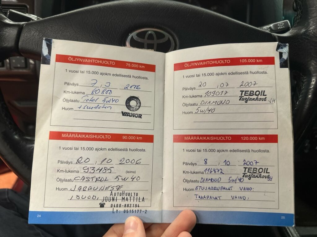 Toyota Avensis 2002 Punainen