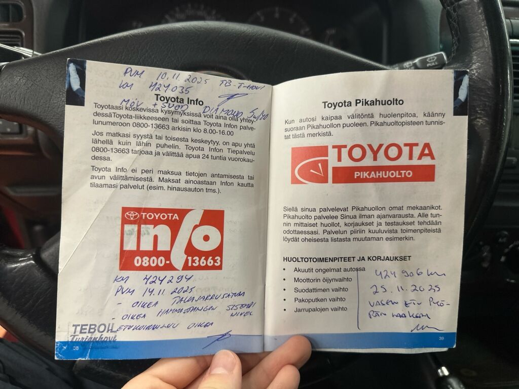 Toyota Avensis 2002 Punainen