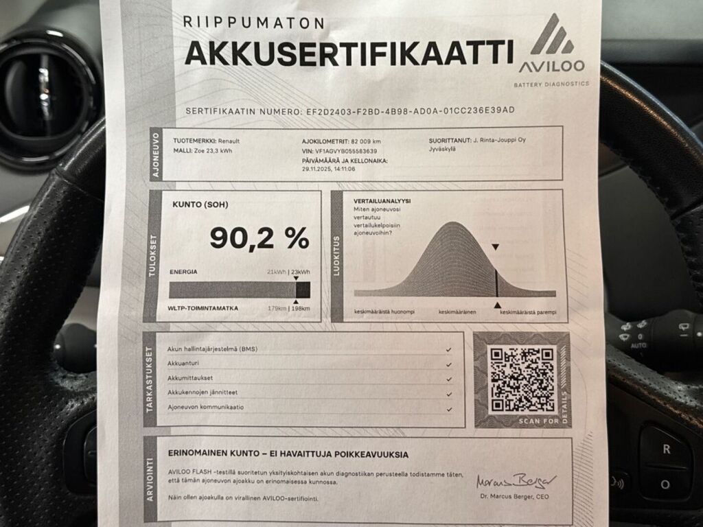 Renault Zoe 2016 Musta