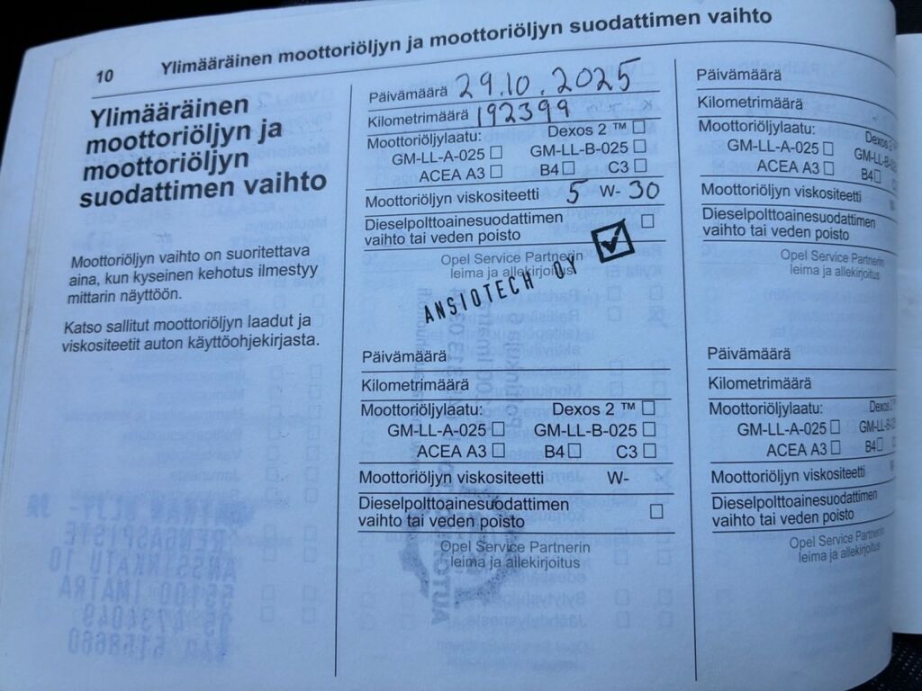 Opel Astra 2010 Valkoinen