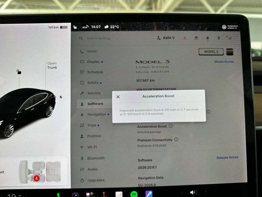 Tesla Model 3 2019 Musta