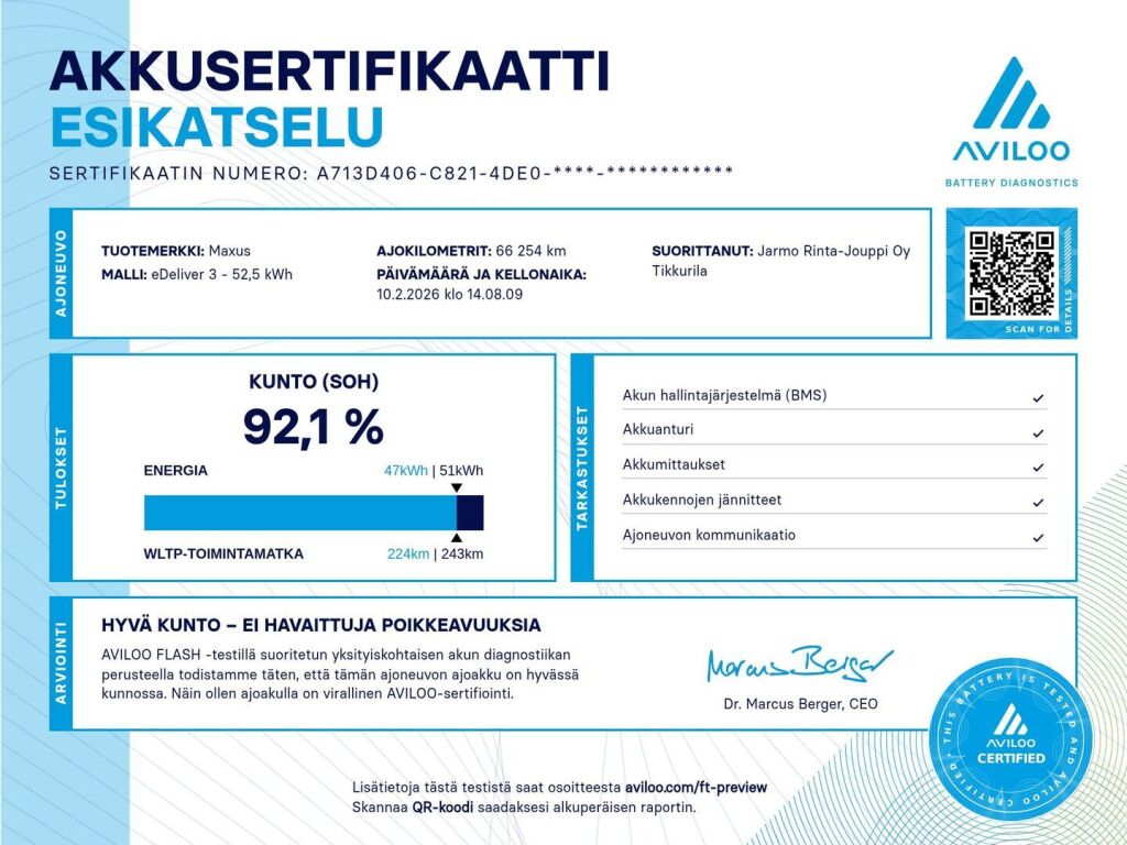 Maxus e-Deliver 3 2022 Valkoinen