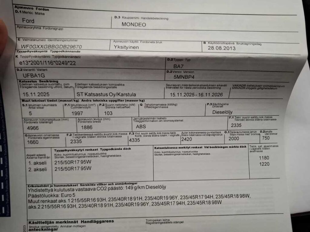 Ford Mondeo 2013 Ruskea (beige)