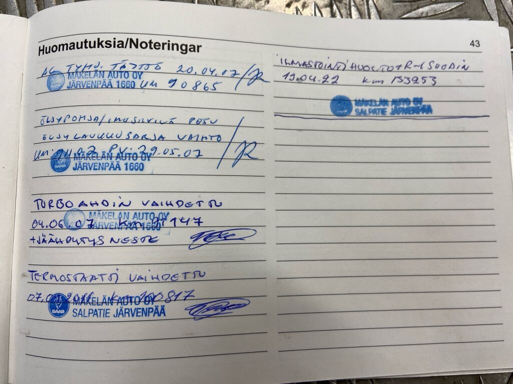 Saab 9-5 2003 Sininen