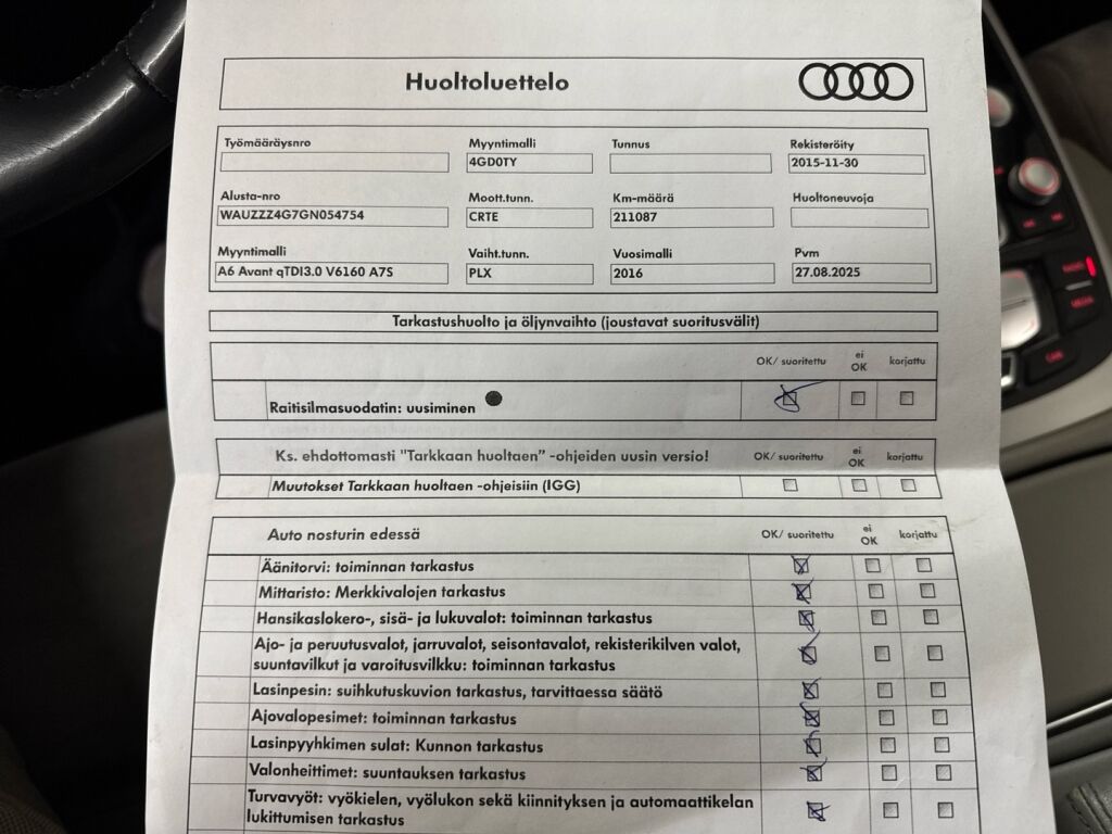 Audi A6 2016 Musta