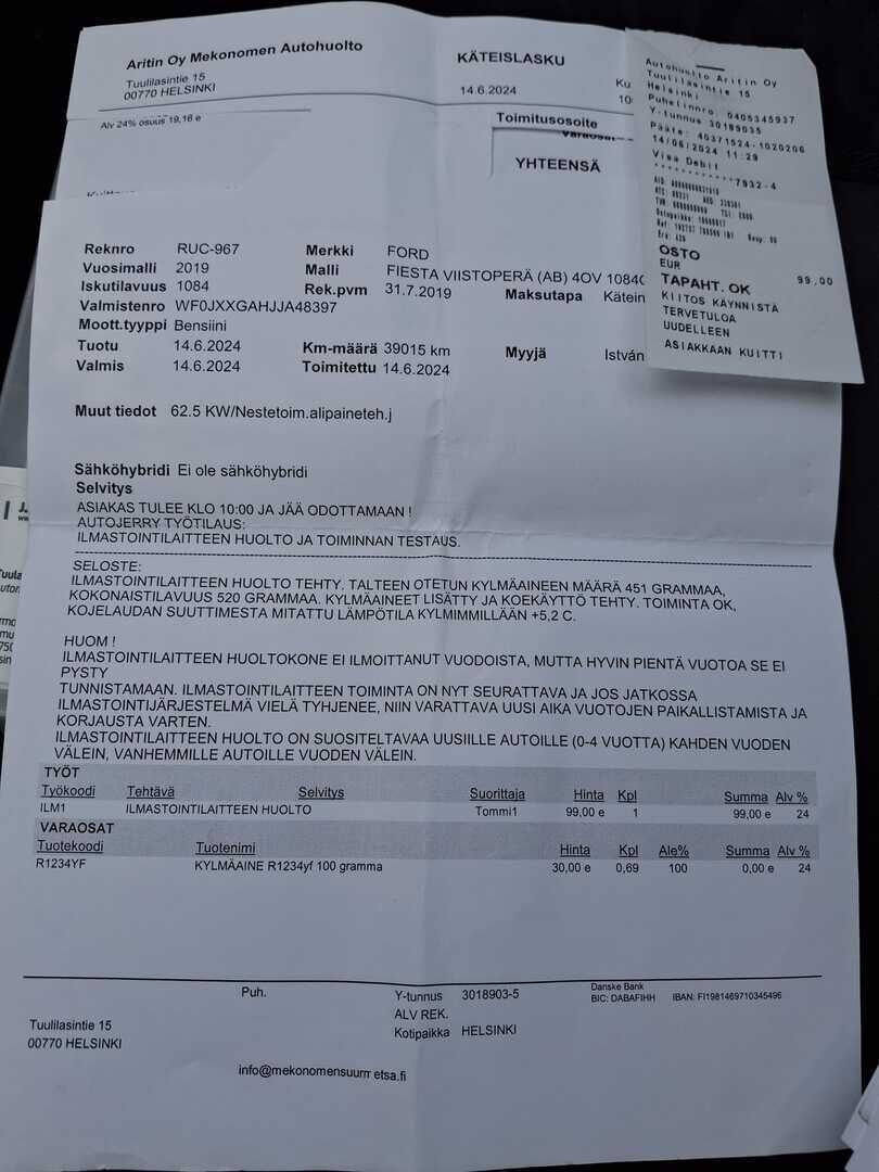 Ford Fiesta 2019 Punainen