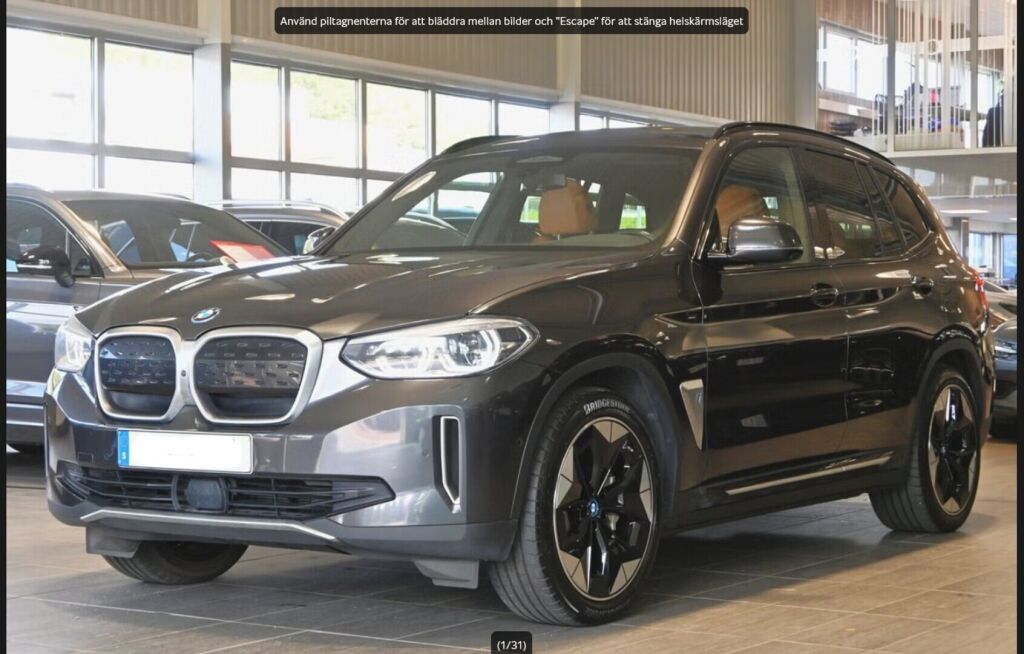 BMW iX3 2021 Harmaa (Sophisto Grey)