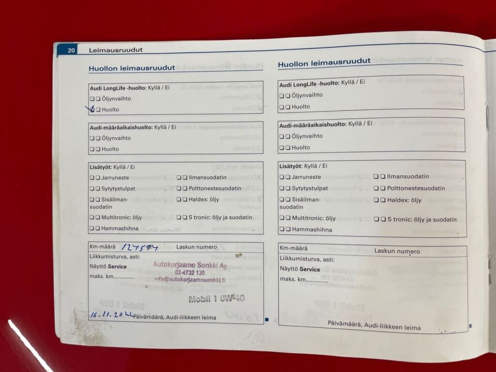 Audi A3 2008 Punainen