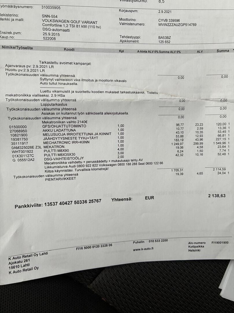 Volkswagen Golf 2016 Harmaa