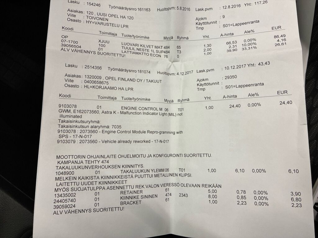 Opel Astra 2016 Valkoinen