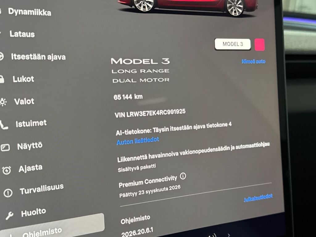 Tesla Model 3 2024 Punainen