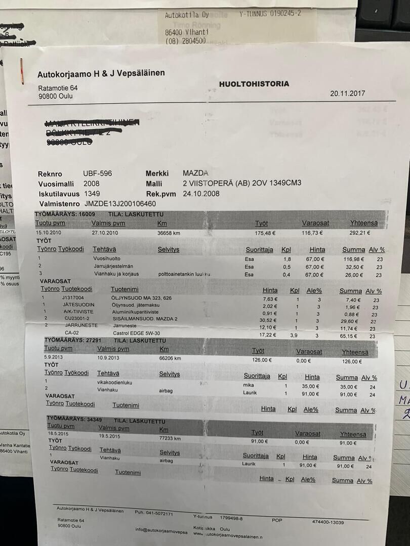 Mazda Mazda2 2008 Sininen