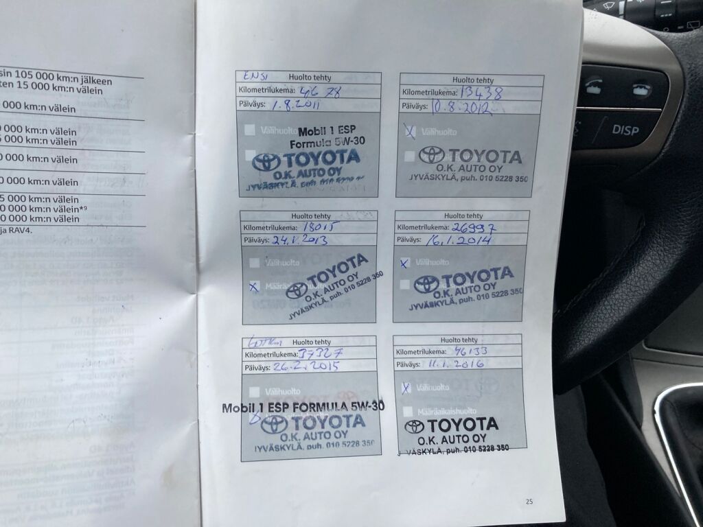 Toyota Avensis 2011 Metallinhohto Punainen