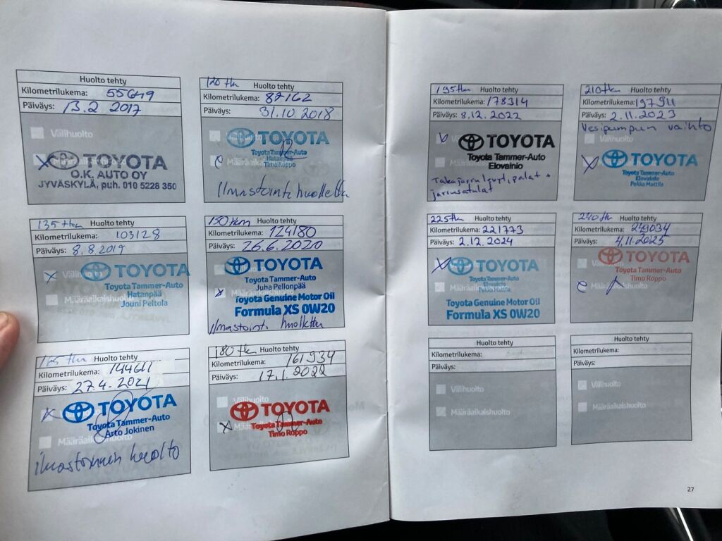 Toyota Avensis 2011 Metallinhohto Punainen