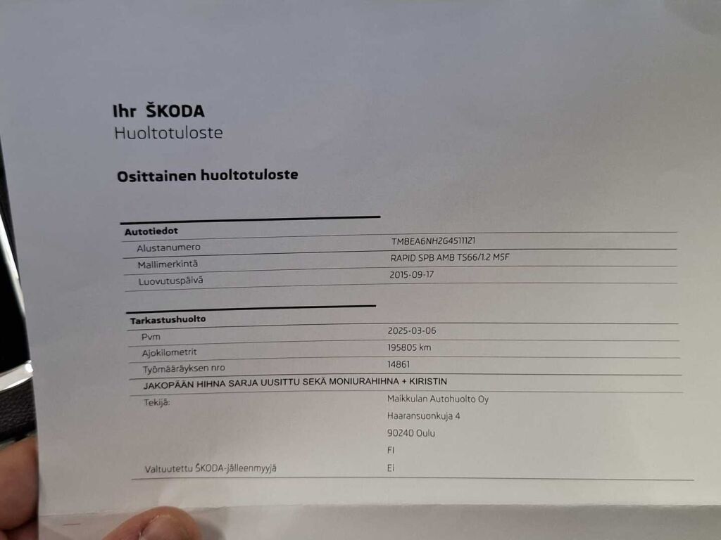 Skoda Rapid 2016 Ruskea (beige)