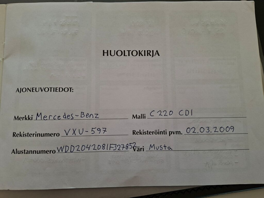Mercedes-Benz C 2009 Musta
