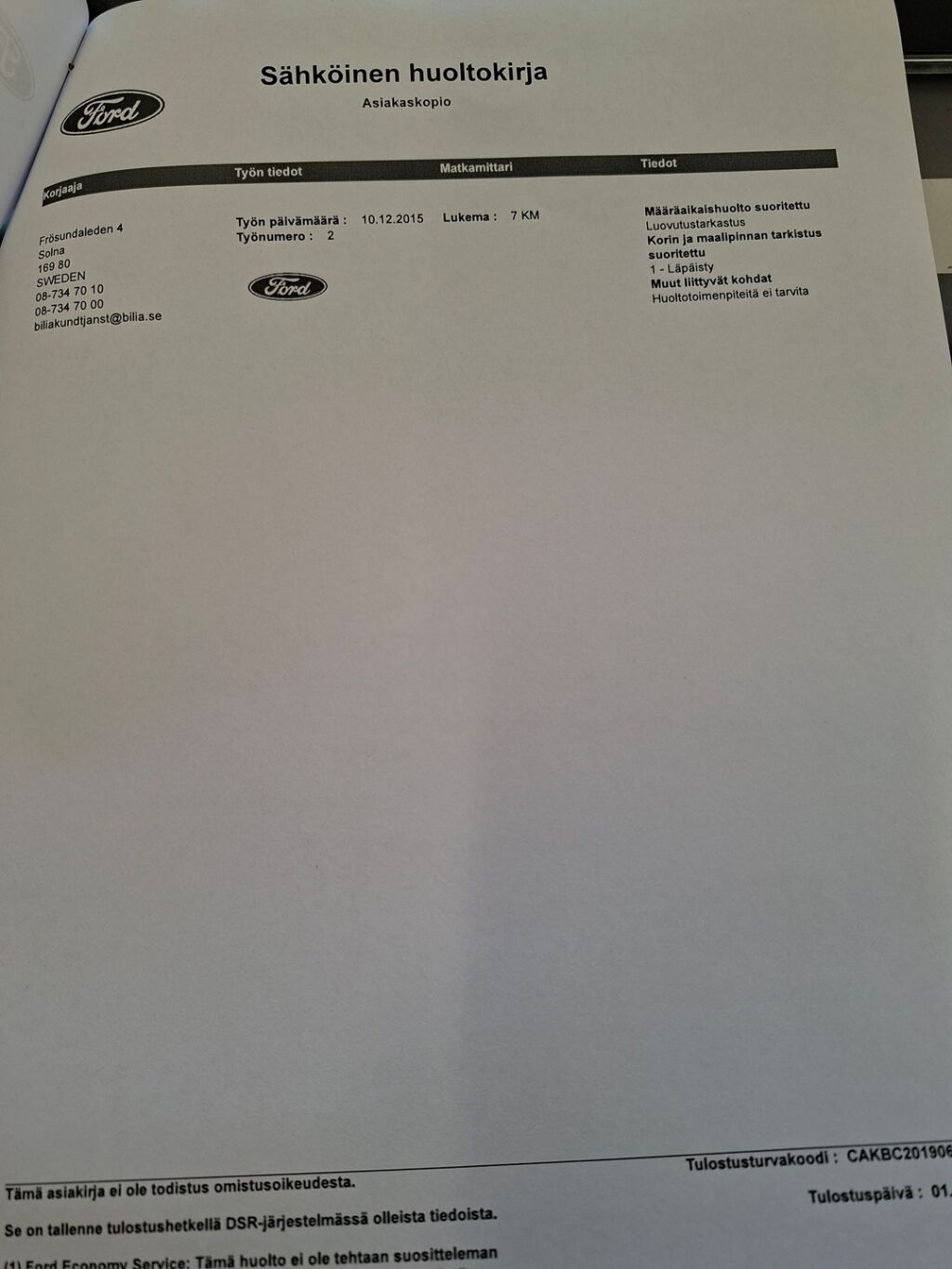Ford Mondeo 2015 Sininen