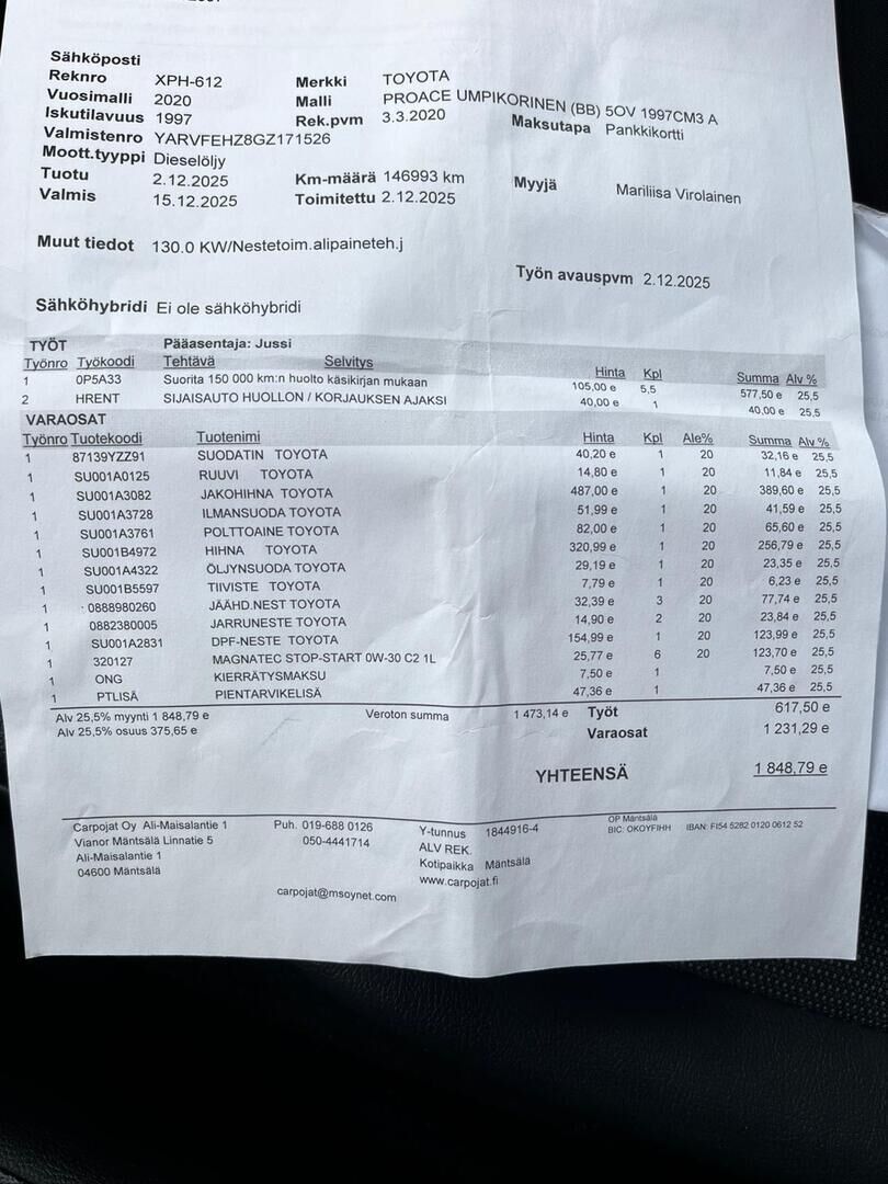 Toyota Proace 2020 Hopea