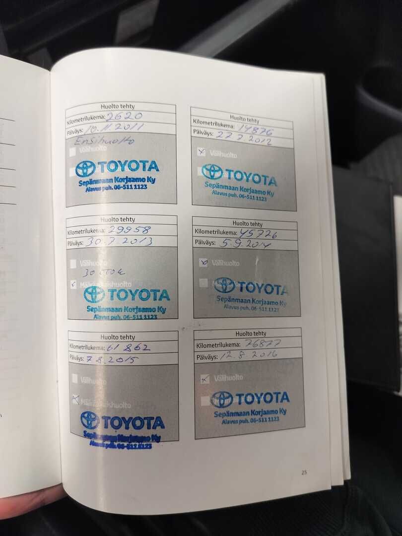 Toyota Verso-S 2011 Sininen