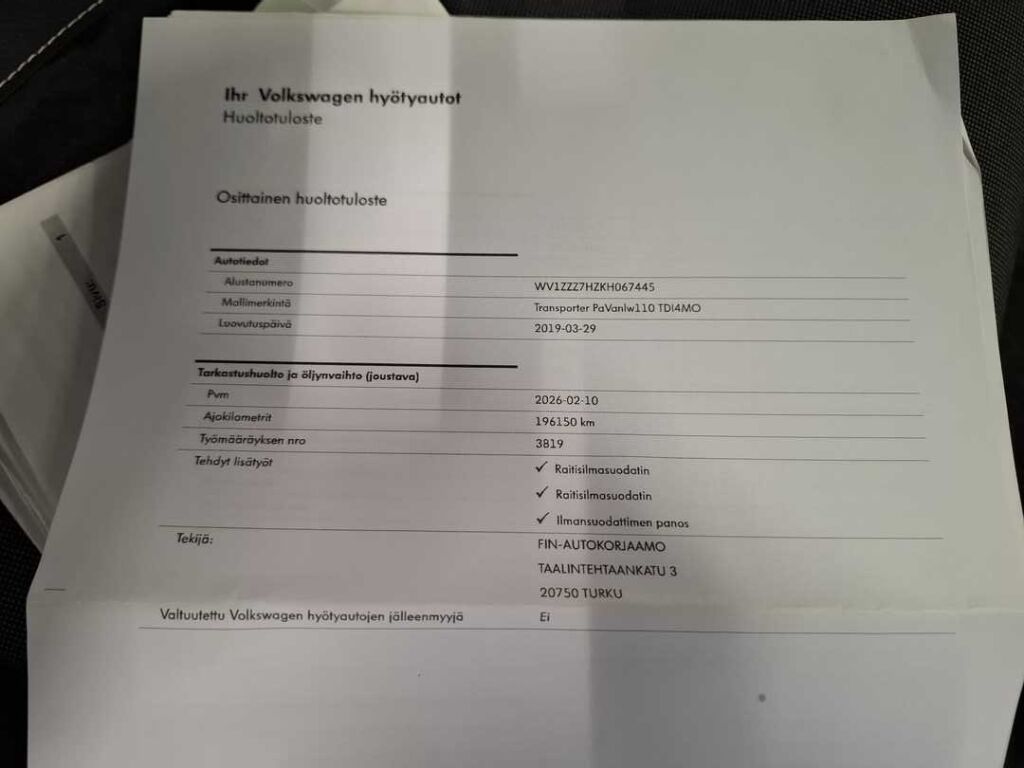 Volkswagen Transporter 2019 Valkoinen