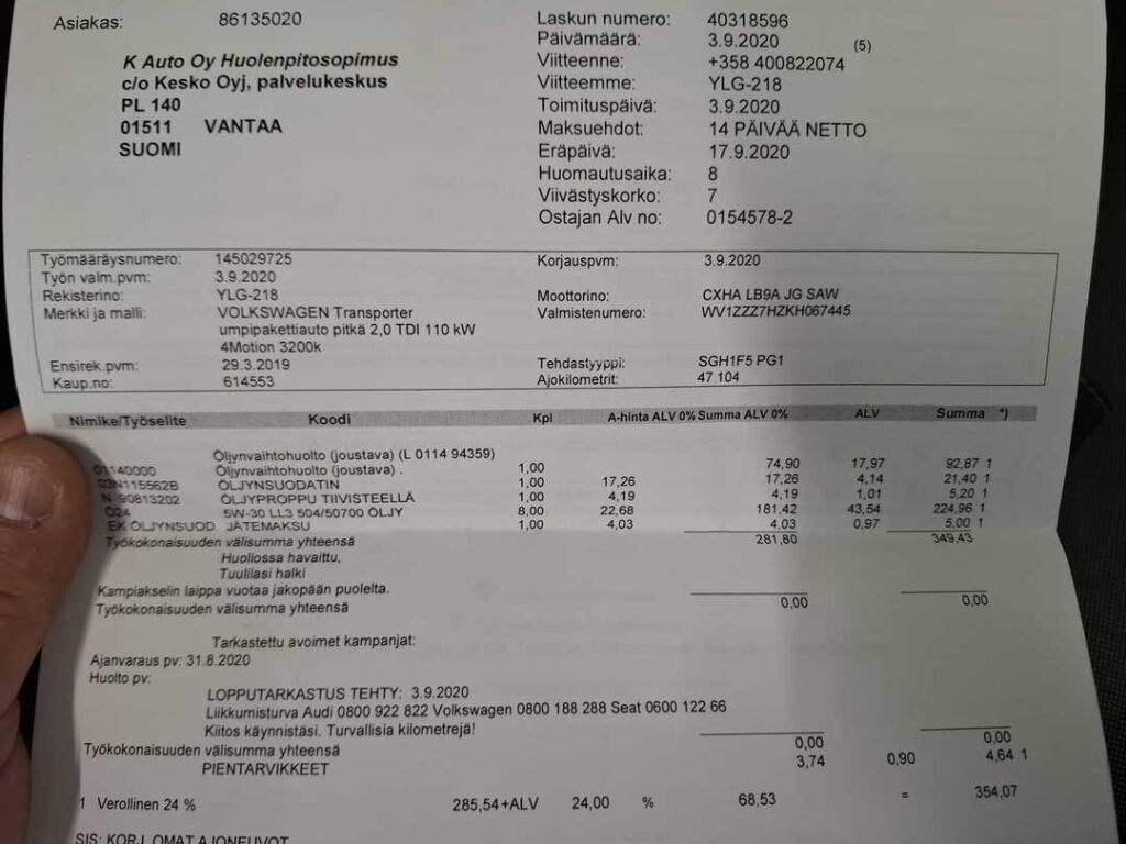 Volkswagen Transporter 2019 Valkoinen