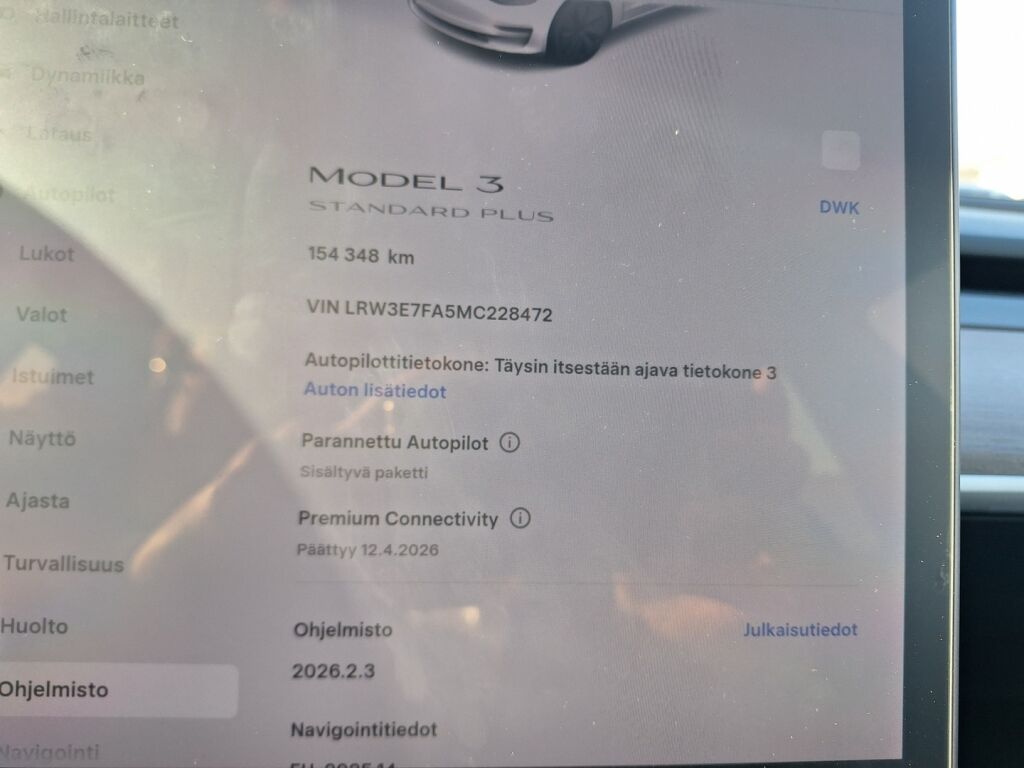Tesla Model 3 2021 Valkoinen