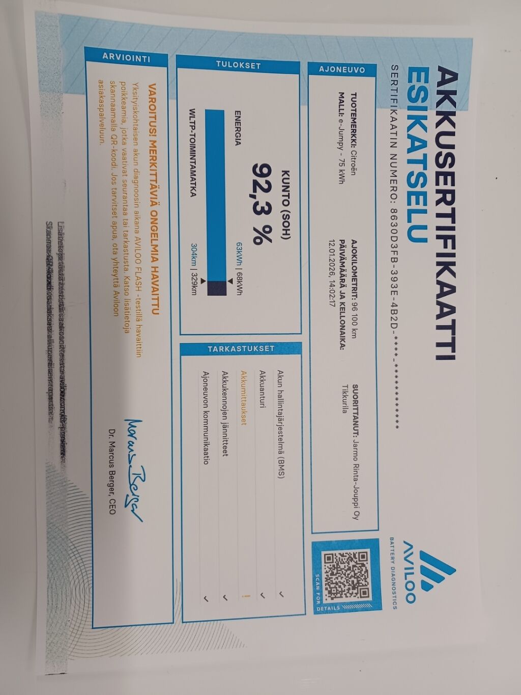 Citroen e-Jumpy 2022 Valkoinen