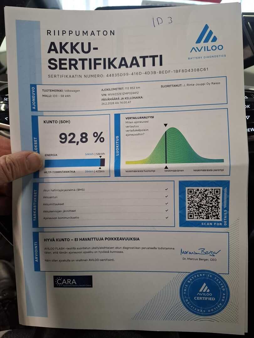 Volkswagen ID.3 2021 Sininen