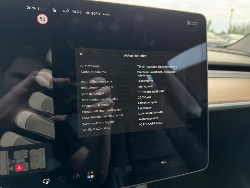 Tesla Model 3 2021 Valkoinen