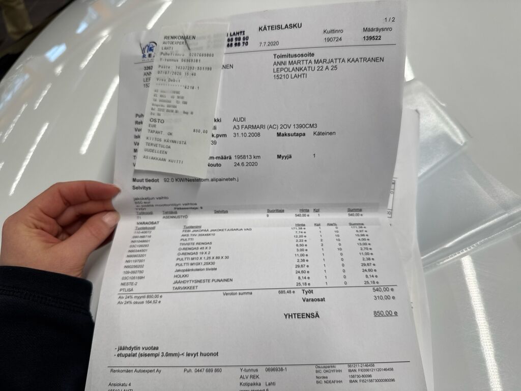 Audi A3 2008 Valkoinen