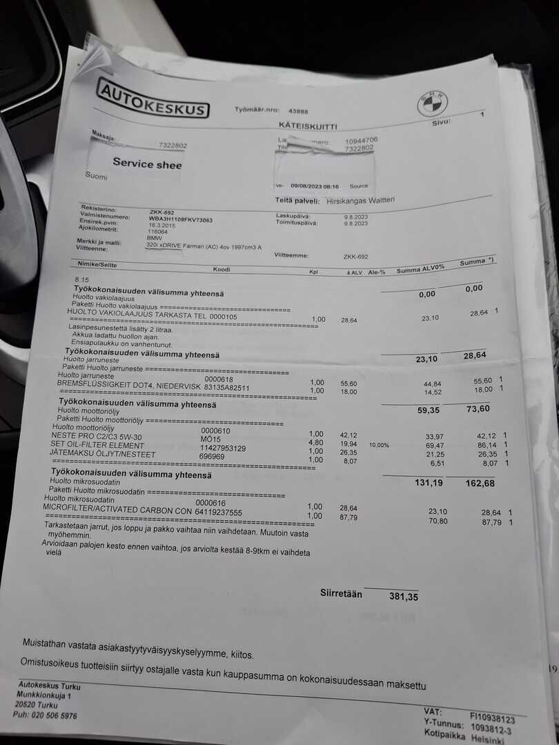 BMW 320 2015 Harmaa