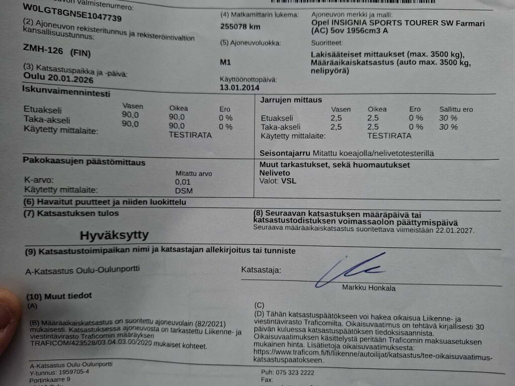 Opel Insignia 2014 Valkoinen