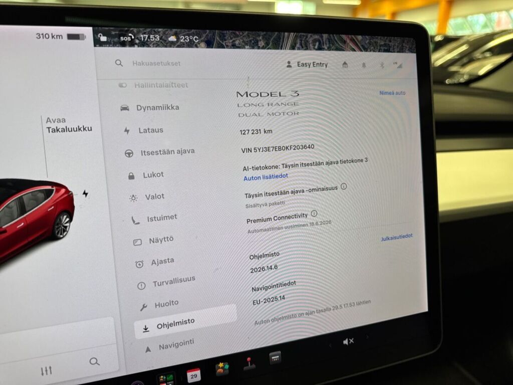 Tesla Model 3 2019 Punainen
