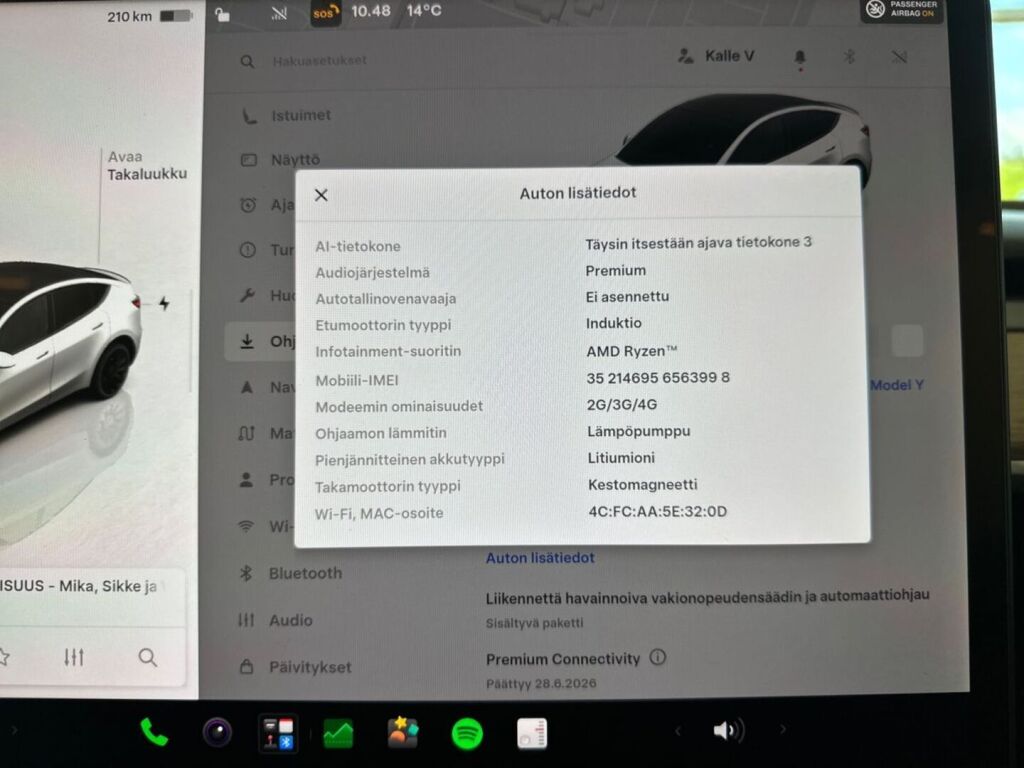 Tesla Model Y 2022 Valkoinen