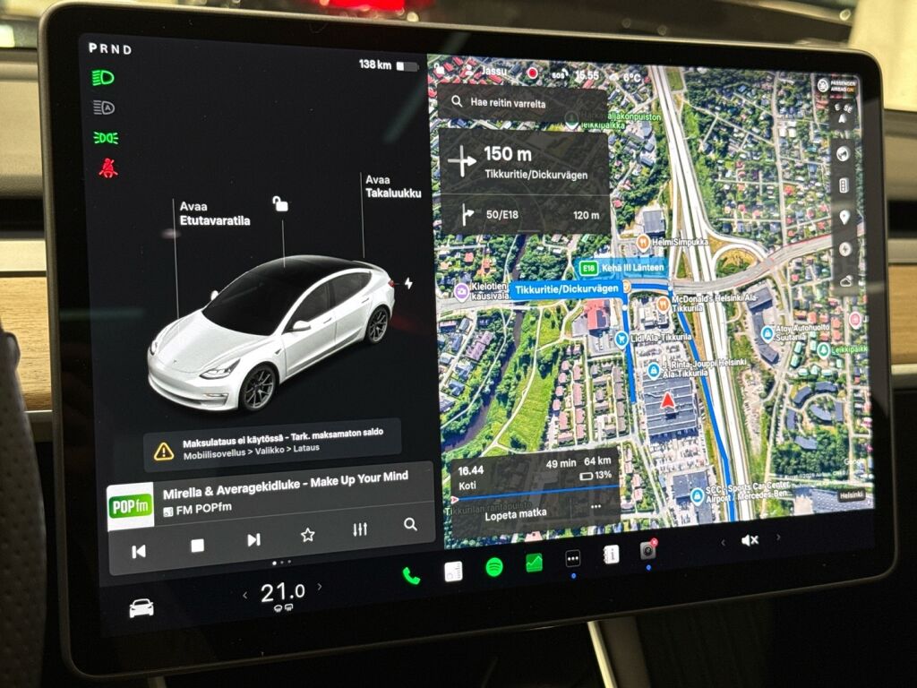 Tesla Model 3 2020 Valkoinen